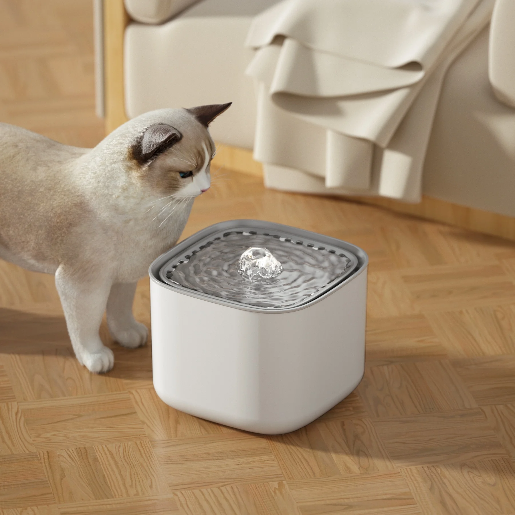 Geerduo Pet Large Capacity Automatic Cycle Filtration Smart  Dog Cat Classic Water Fountain with Low Working Decibel