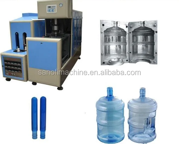 Semi-Automatic PET Preform Blowing 5 Gallon Plastic Bottle Making Machine