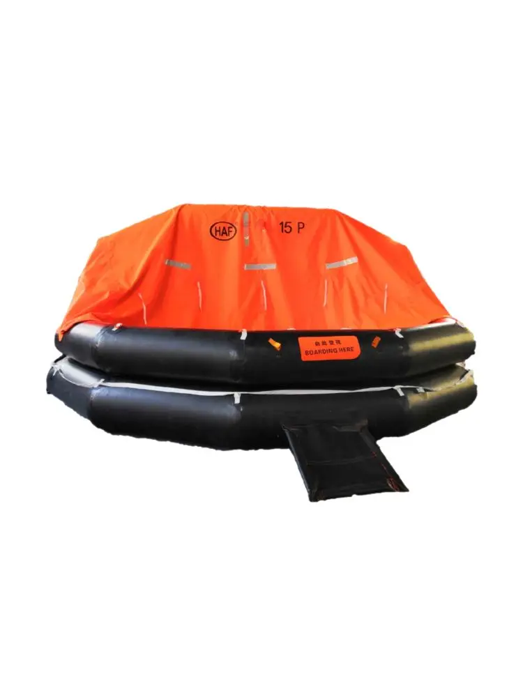 Solas throw type inflatable liferaft for marine