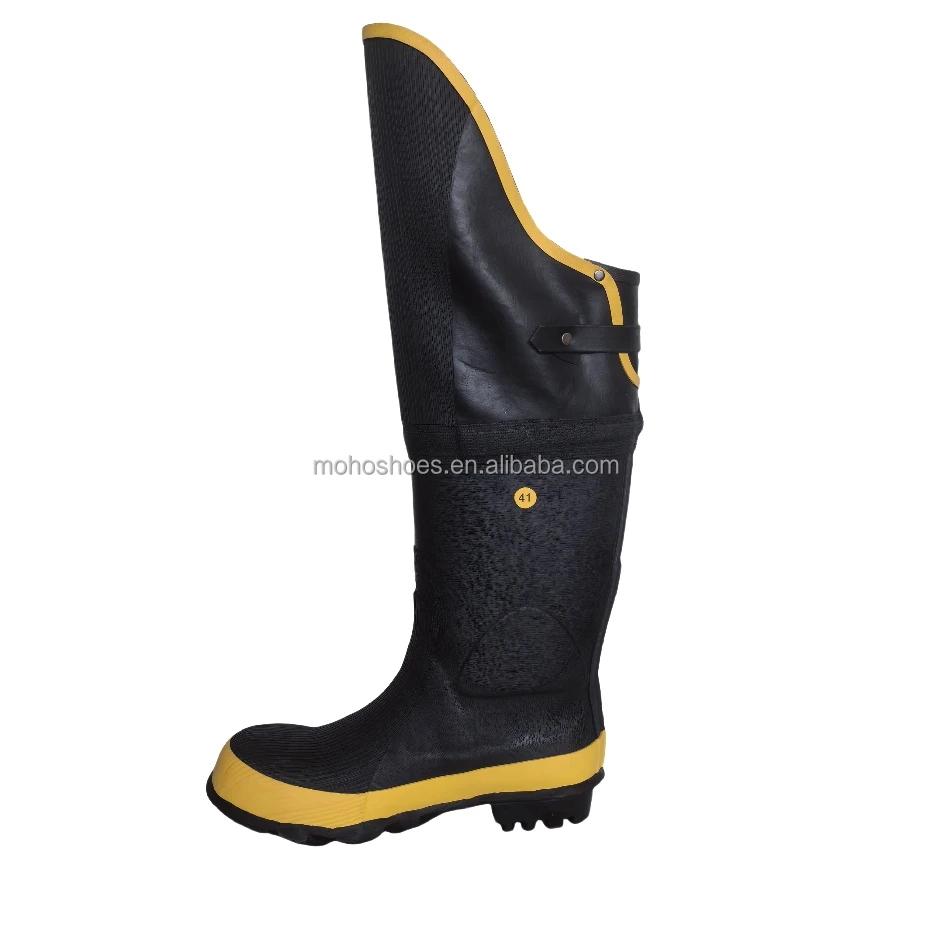 Customized Natural Rubber Rain Boots for Men with Steel Shank Welliting Boots Warm Waterproof Safety Work Gumboot Hunting Boots