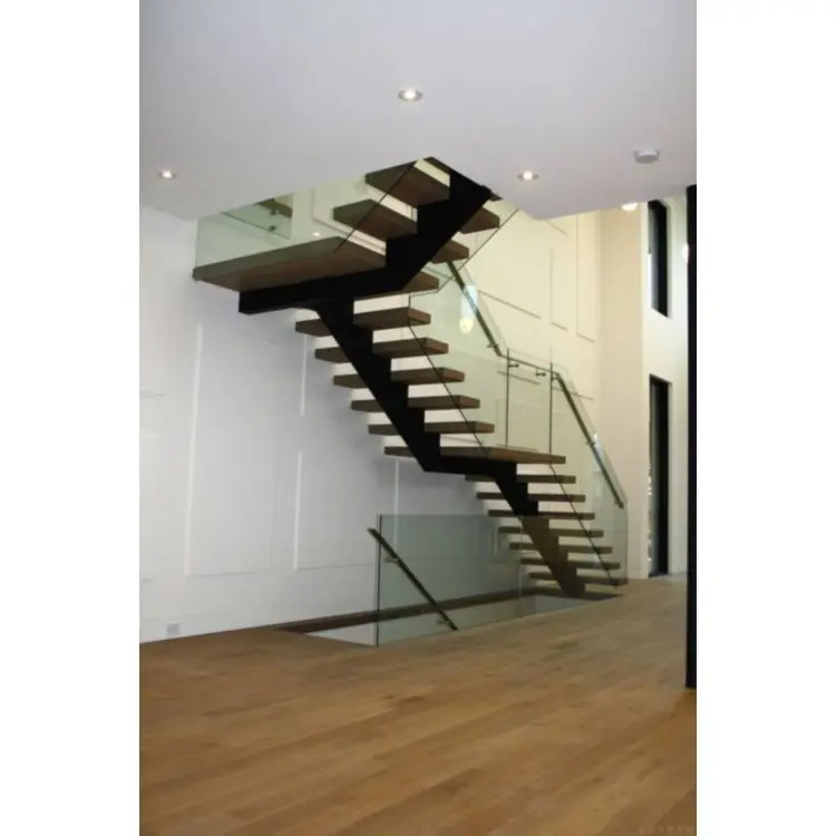 Оптовая продажа экономичный вариант алюминиевые дуговые плавающие лестницы с кабельными перилами одинарные Прямые Стальные и деревянные/стеклянные материалы