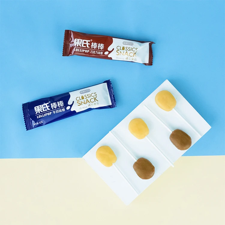 Affordable Delicious Candy Milk Flavored Whole Milk Powder Paper Stick Lollipops OEM Service