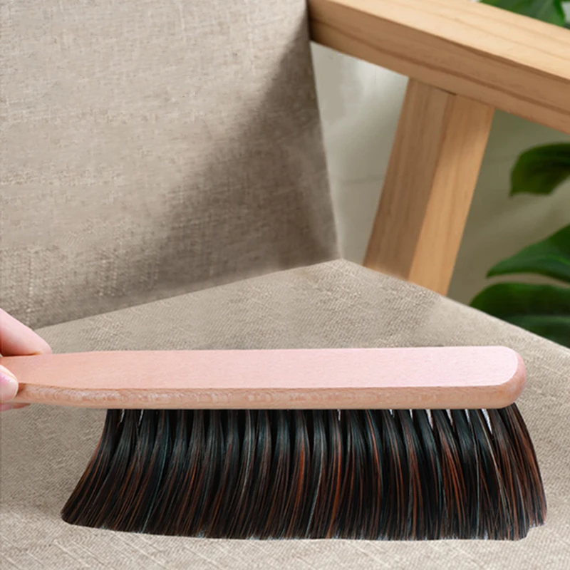 Wooden Handle Brush Hand Broom Household Cleaning Brushes Soft Bristles Dusting Brush for Bed