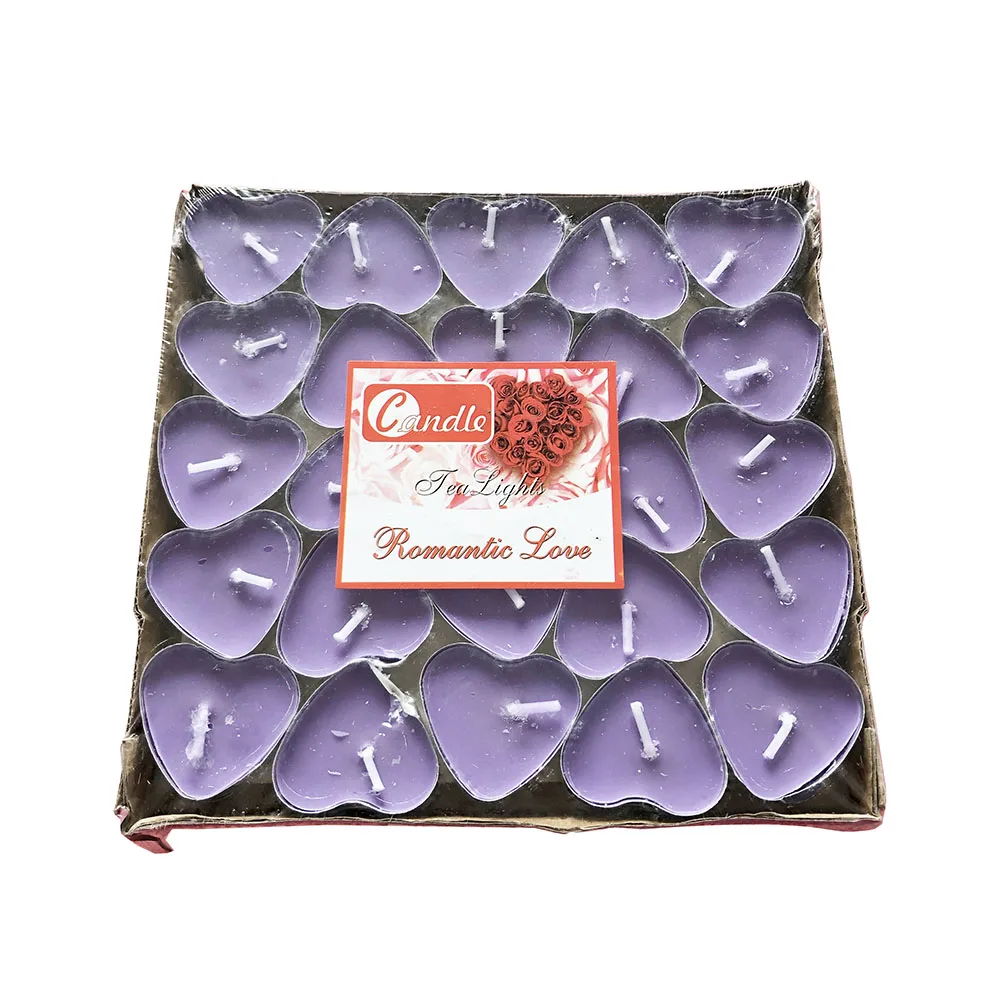 smokeless romantic heart shape scented tealight candle for wedding or Christmas
