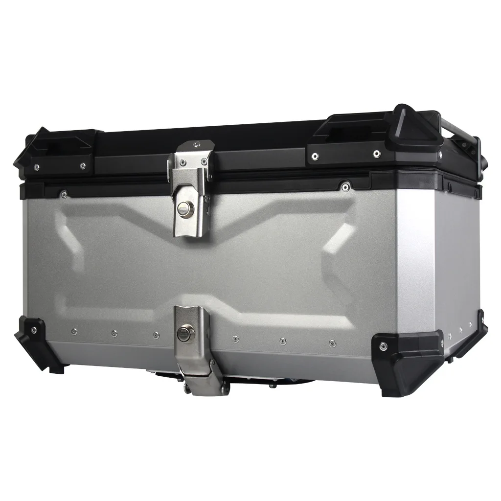 65 Liter Motorcycle Parts Trunk Aluminum Motorbike Delivery Box Storage Luggage Top Case Motorcycle Tail Box