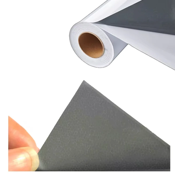 120g 140g 160g Bubble Free Printable Pvc Self Adhesive Vinyl Roll Gray Glue