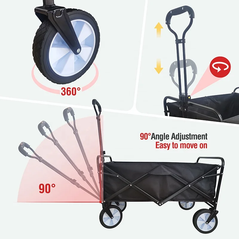 Wholesale Steel Frame Utility Outdoor Cochecito Wagon Stroller with Drink Holders