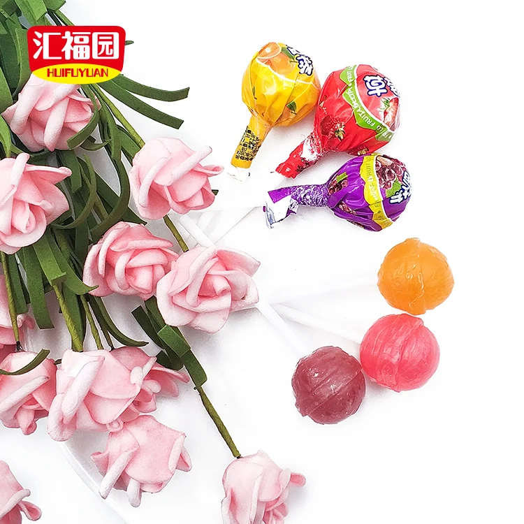 Cheap price fruit flavor hard lollipop