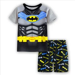 Toddler boys sleepwear cartoon car printing dis ney bat spiderman Kids shirts shorts 2pcs Boys Pajamas clothing Set