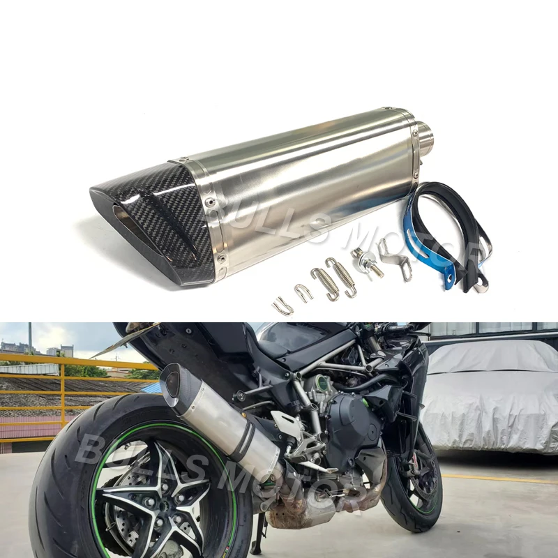 Akrap Exhaust Motorcycle Titanium Alloy Carbon Fiber Exhaust Muffler Silencer For DUKATI Panigale 959 Motor GP Racing Z900 Z1000