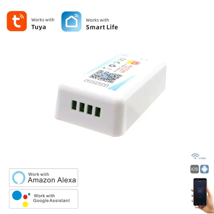 Factory direct sales Tuya LED 2.4G wireless RF remote controller 433Mhz RF frequency