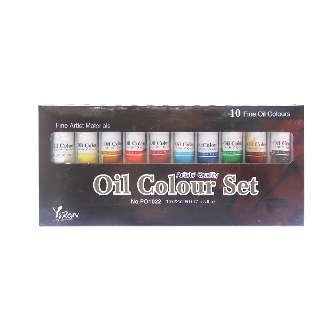 Professional Oil Based  Artist Paint,12 Pigments Colors Non Toxic for Canvas Acrylic Paint Brush Set