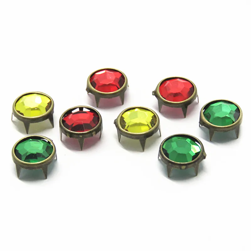 Studs Rivets Metal Clothes Button Jeans Rhinestone Metal Snap Button For Clothing Metal Button Rivet For Leather