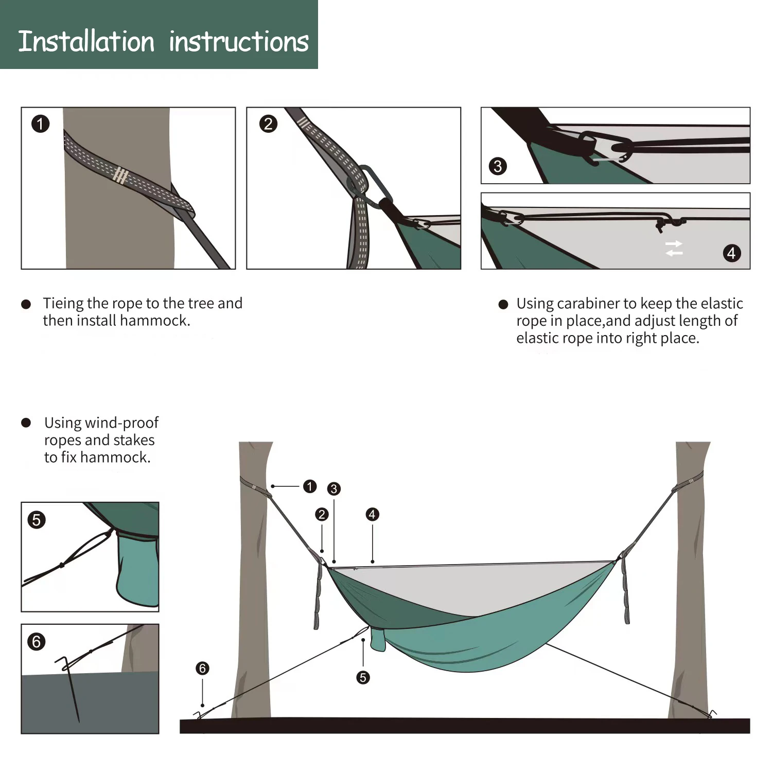 Camping Hammock with Net Double & Single Portable Hammocks Parachute Lightweight Nylon with Tree Straps for Outdoor Adventures