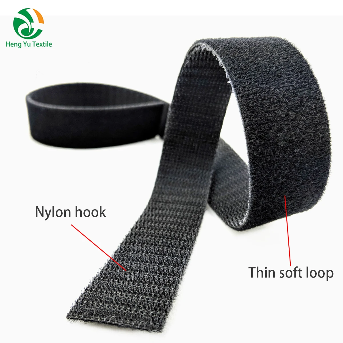 Factory customized nylon/polyester hook and loop fabric
