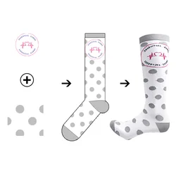 Wholesale custom business men horizontal striped mid-high tube socks adult daily all-match custom knee-length sock