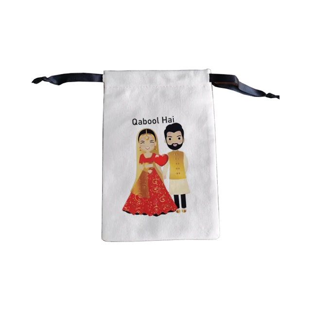 Personalized Eco Friendly Cotton Pouch Canvas Drawstring Jewelry Bags Customized With Logo Gift Store Cosmetic Drawstring Bags