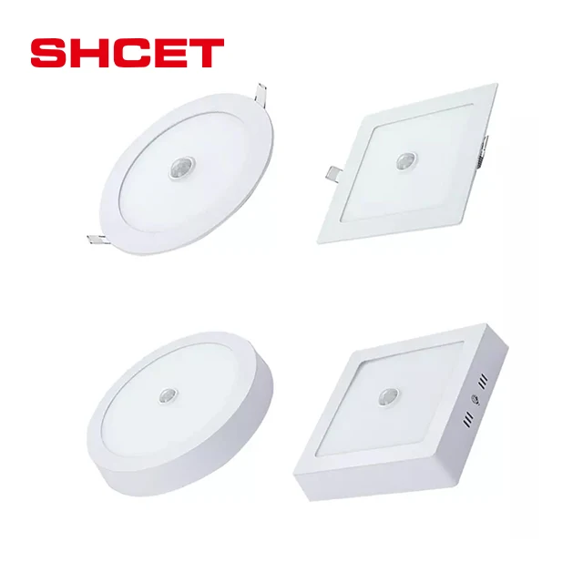 slim round surface mounted motion sensor 3d pir infrared human body sensor switch smart led panel light with sensor from SHCET