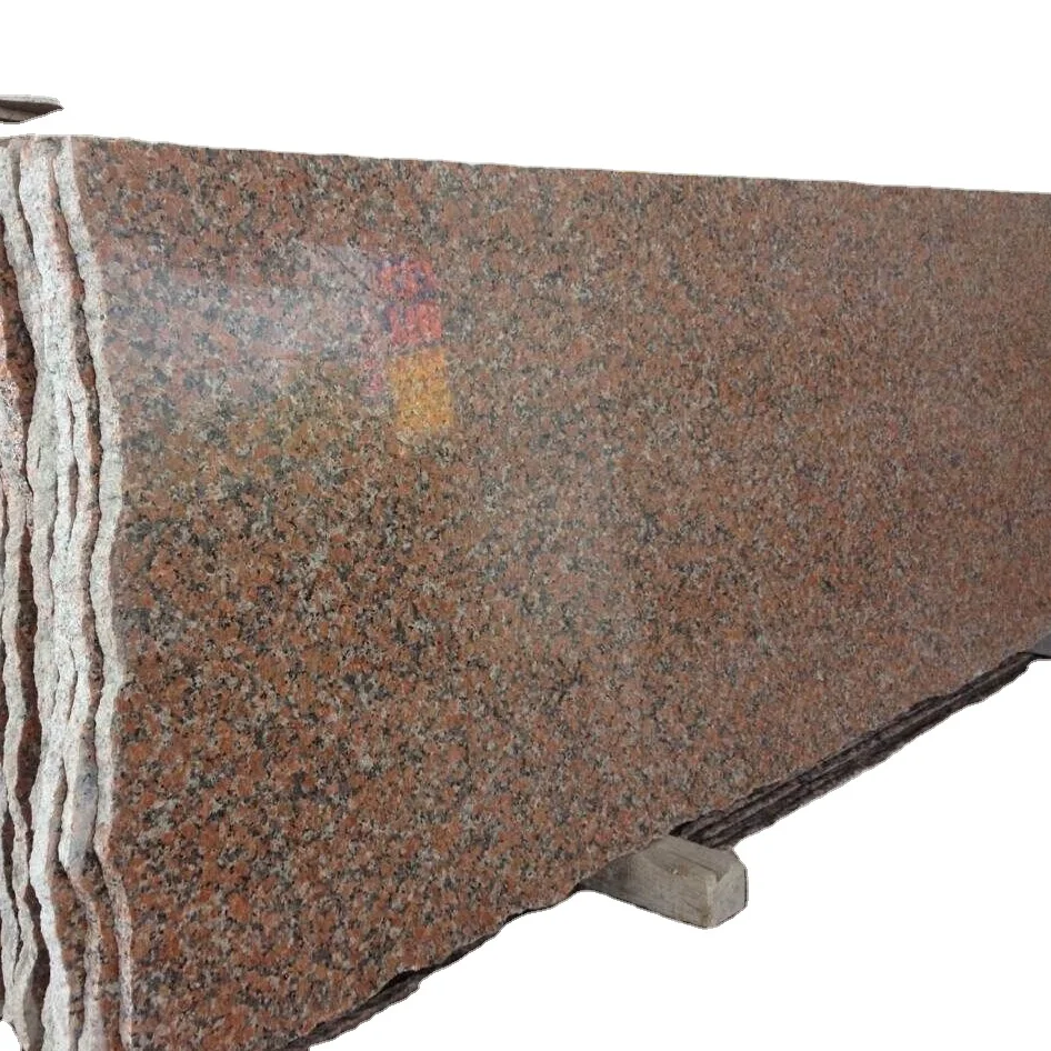 Cheap Polished Maple Red Granite G562 Slab Leaf Red G562 Granite Stair Price With Bullnose
