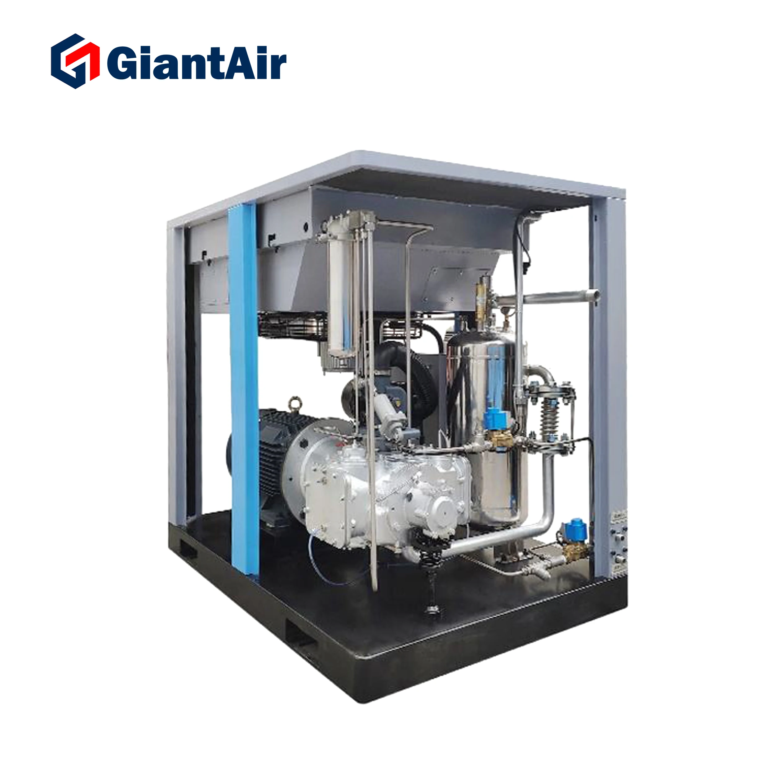 GiantAir Water lubricated screw air compressor 15kw 20hp variable frequency dental air compressor oilfree