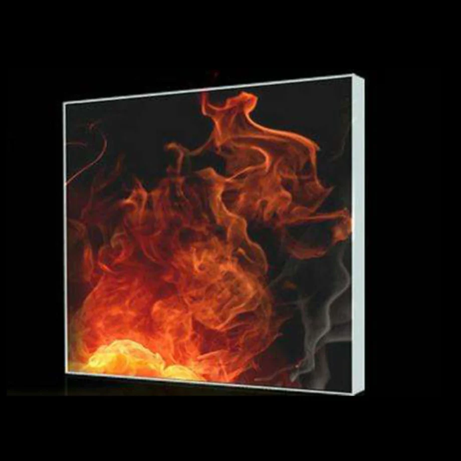 custom fireproof glassPuerta de vidrio de chimenea de vidrio borosilicato de 3mm 4mm 5mm 6 mm thickness