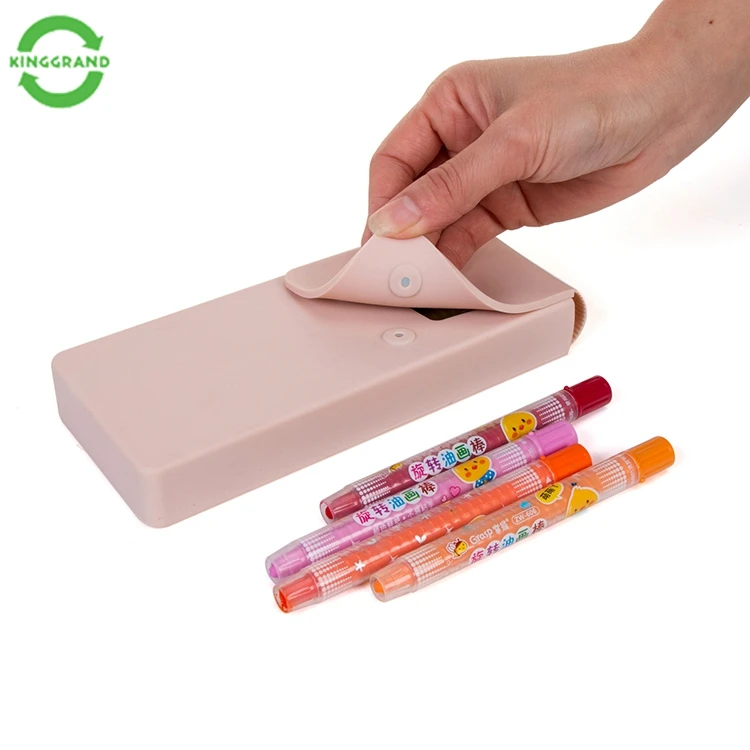  Силиконовая молния smiggle школьный складной Пользовательский логотип детский пенал