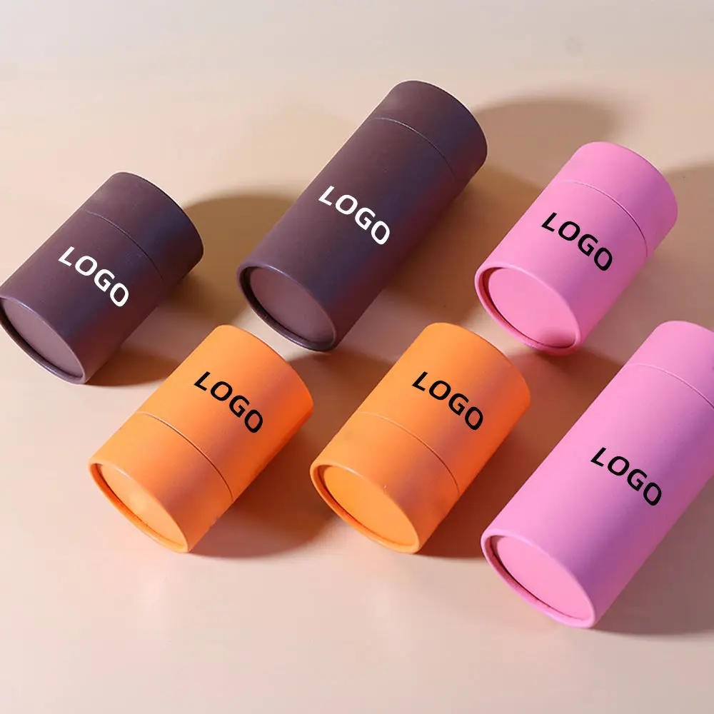 Biodegradable Oem Essential Oils Bottle Cosmetic Kraft Cylinder Paper Tube Canister