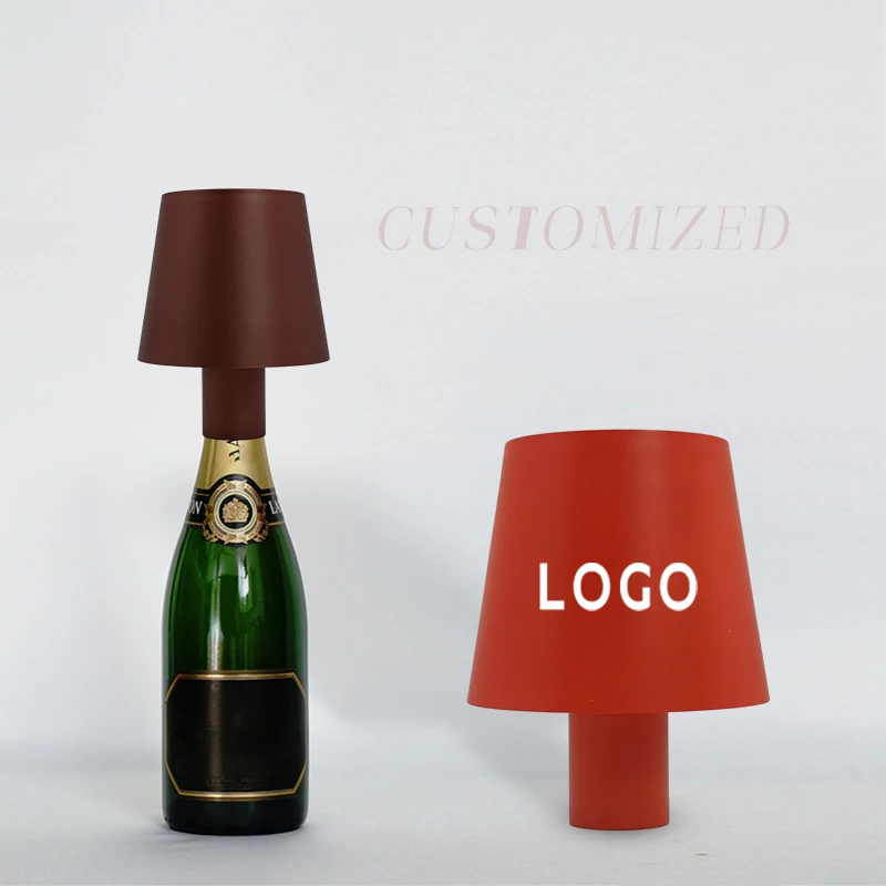 Dinner Restaurant Wireless Design Garden Bedside Led Rechargeable Cordless Base Table Lamps /wine Bottle Lampe/table Lamps