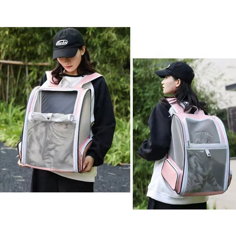 Dog Transport Bag Breathable Portable Cat Pet Carrier Backpack Bag Pets Handbag Transport Dog Carrier for Small Medium Cats