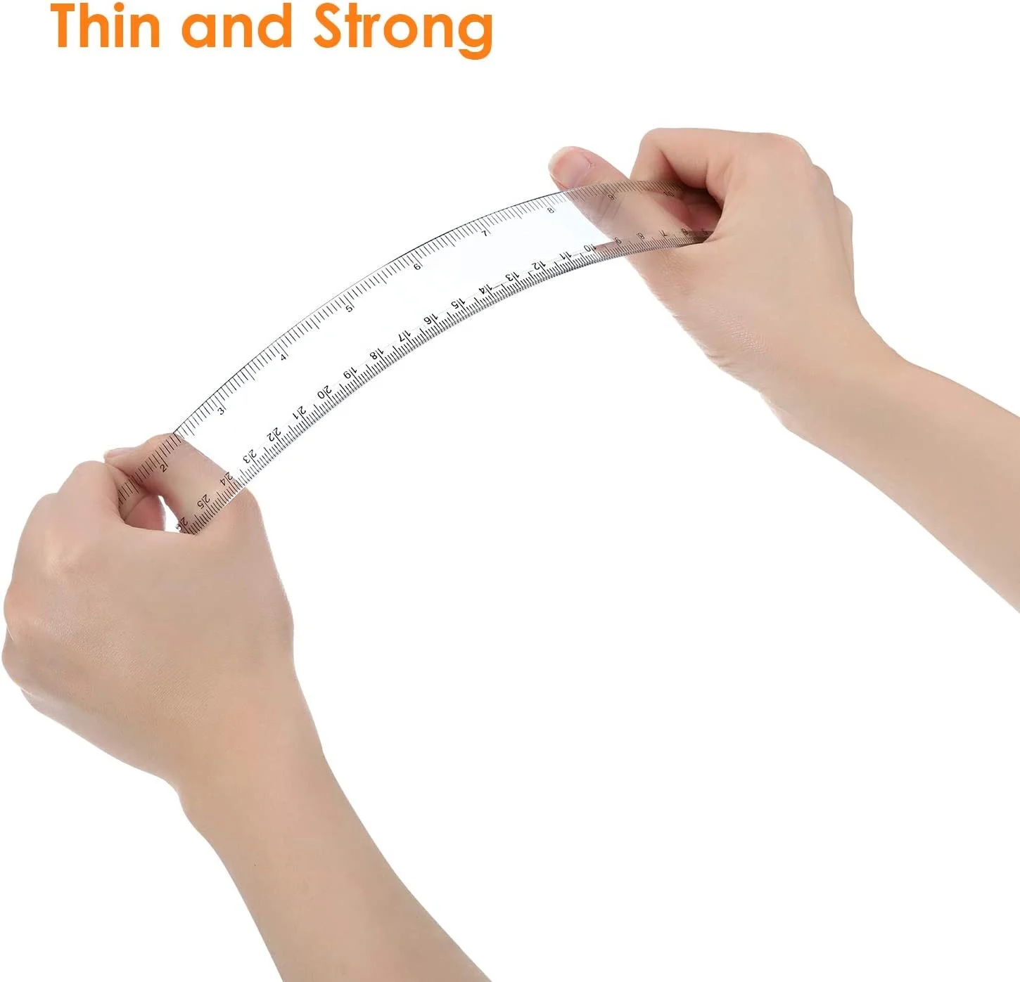 Good Quality Plastic Drawing Ruler Wear Resistant Antistatic Transparent Flexible Straight Ruler