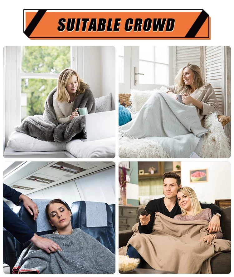 Vinmori Heated Blanket 140x100mm Portable Electric Usb Carbon Fiber Body Heating Blanket