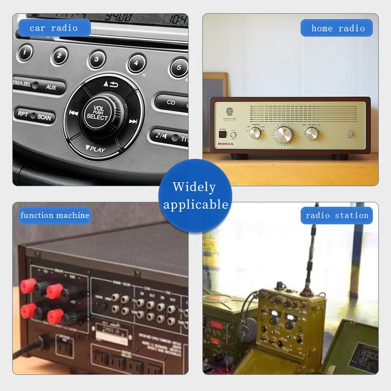 High Quality Telescopic Radio Speaker Antenna Speaker Assembly Compatible with Indoor Portable Radios and Home Stereo Receivers