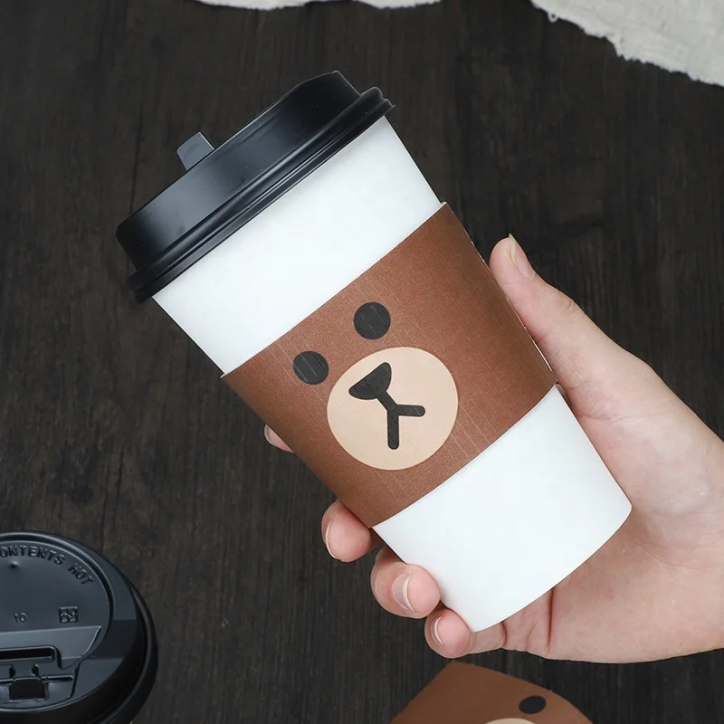 Customize Logo Design Paper Cup 6/8/10/12/16 OZ Ripple /Single/Double Paper Coffee Cups with lid