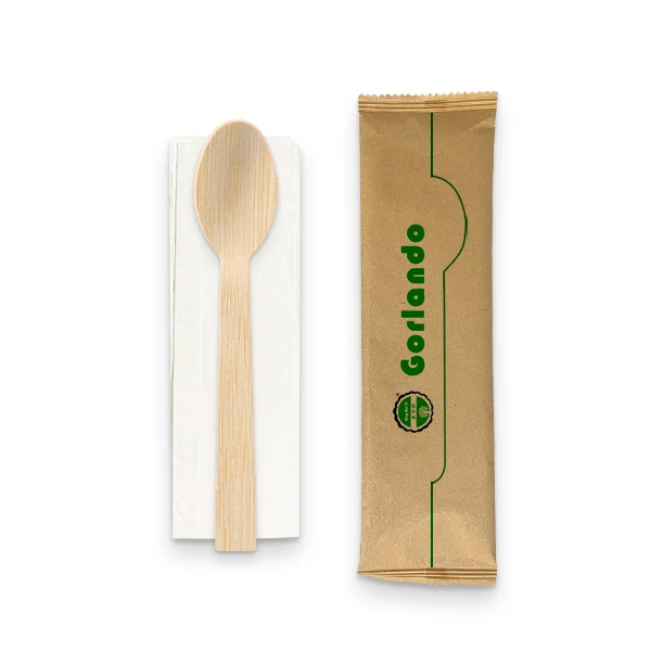 Disposable tableware wholesale bamboo utensil set spoon fork and knife