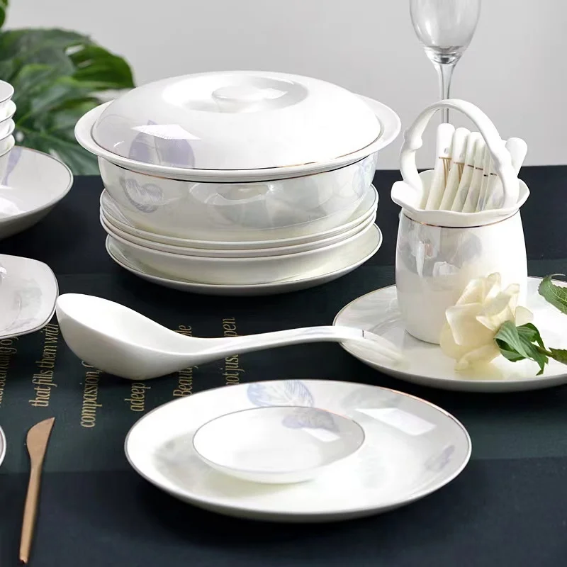 Popular plates sets turkish porcelain custom design porcelain plates sets dinnerware modern dishes