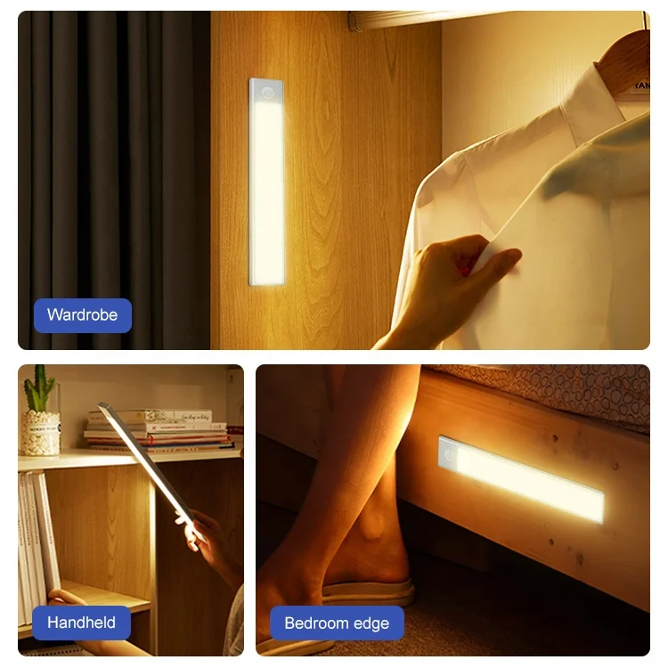 Rechargeable induction LED Light IR Motion Sensor Night Light Portable Cabinet Light