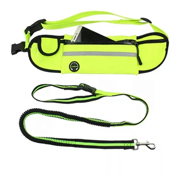 budgee Waterproof elastic with pocket nylon rope hands free adjustable retractable dog  leash