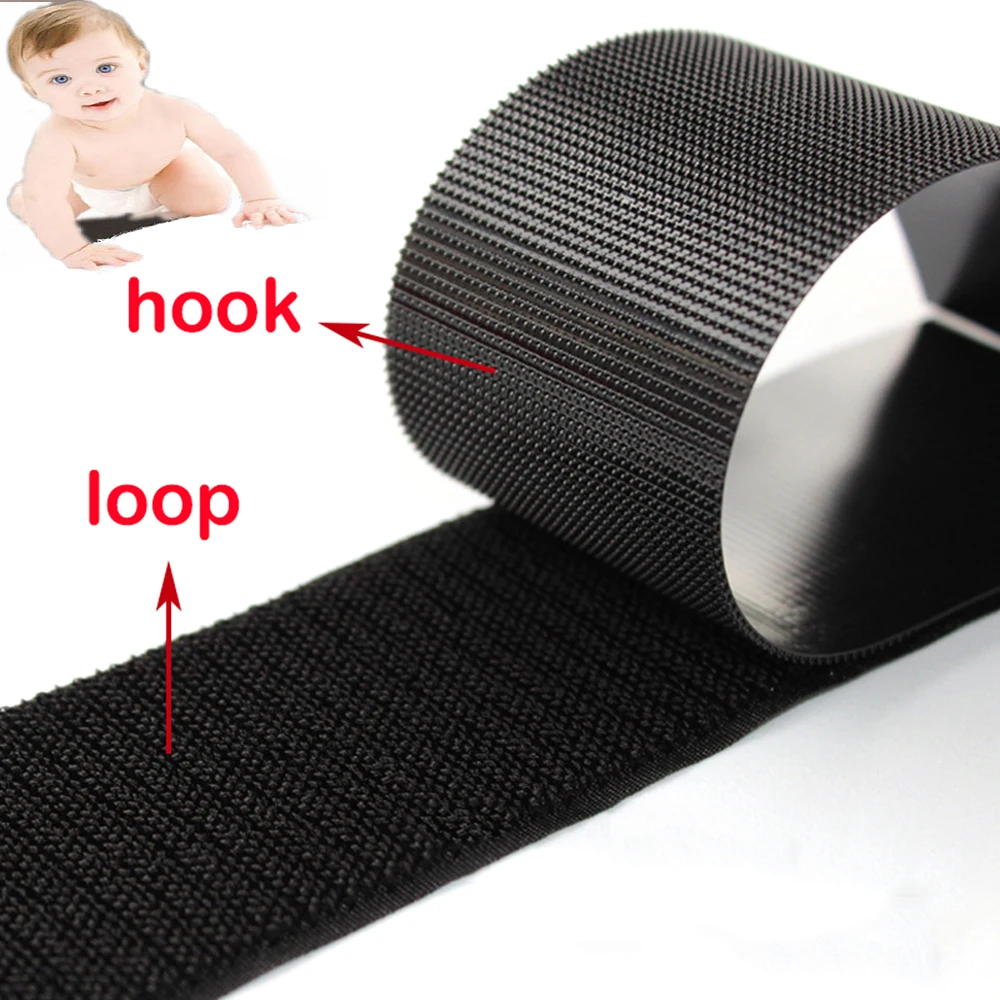 1Meter/Pair Soft Baby Loops and Hooks fastener Tape Safe Baby DIY Supplies fastener tape for Sewing-on Accessories