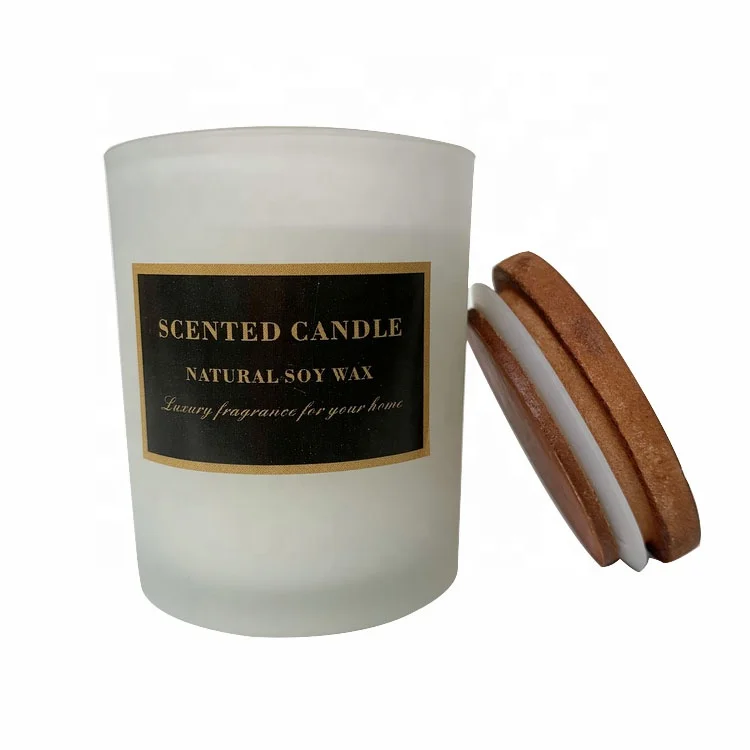 Factory High Quality Printed Glass with Lid Luxury Decorative Aromatherapy Home Fragrance Soy Wax Holder Custom Scented Candles