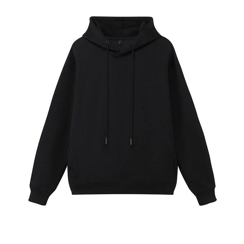 YALI Wholesale Sports Custom Oversize Mens Casual Cotton White Drop Shoulder Plain Hoodie in Bulk