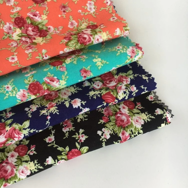 Гавайская Яркая Мягкая тканая цветочная ткань из искусственного шелка с принтом для платья, размер на заказ