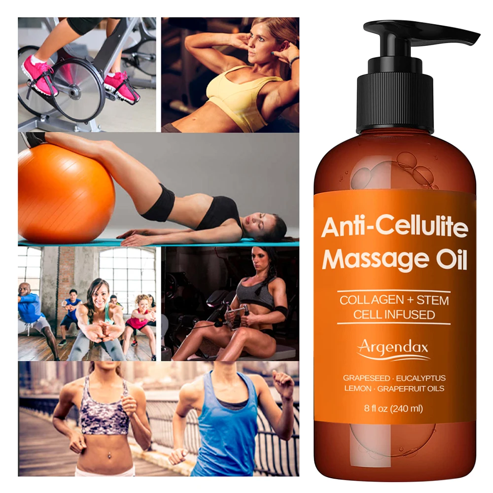 Private Label 100% Pure Essential Oils Collagen Stem Cell Skin Firm Anti Cellulite Slimming Massage Oil