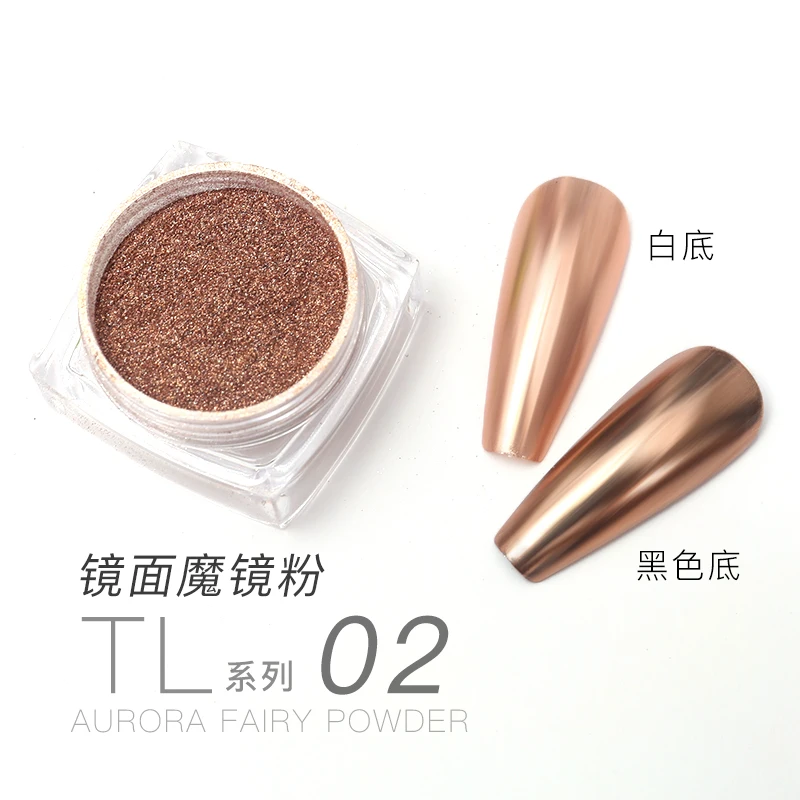 Top Quality Promotional Custom Chrome Powder Coating For Mirror Nails Effect Mirror Powder For Nails