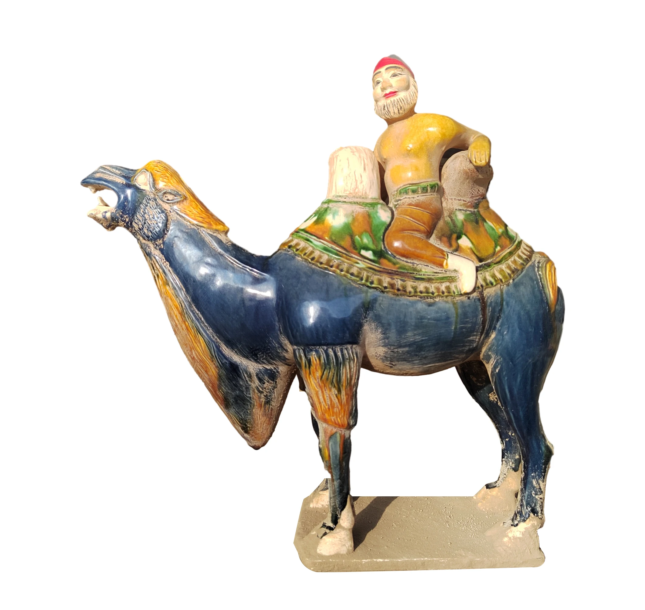 Tang Sancai Hu Ren верблюжья скульптура, керамический антикварный деловой подарок, украшение интерьера гостиной отеля