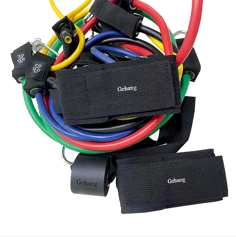 Высококачественные регулируемые эластичные ленты из натурального латекса с логотипом на заказ, 11 шт.