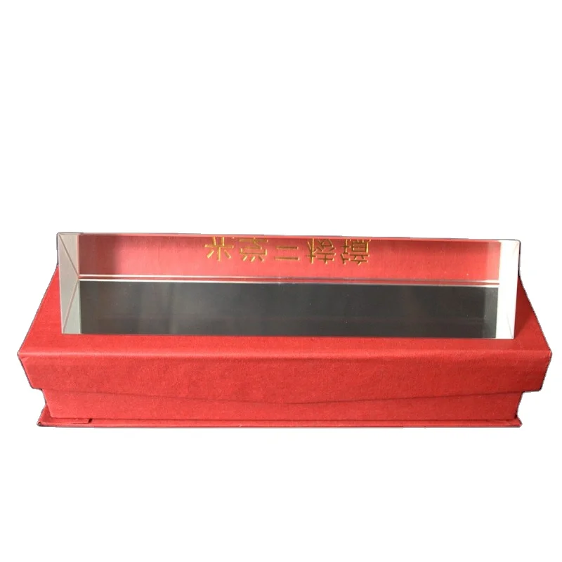 
25x25x150mm 30x30x150mm Optical Crystal Glass Triangular Prism for Teaching Light Spectrum Physics Analysis 