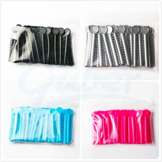 + Guber O-Ring Ligature Products Colored Orthodontic Dental Elastic Ligature Ties for Teeth Alignment