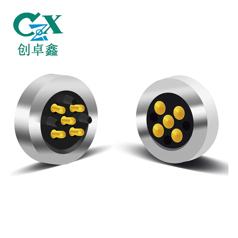 factory direct sale high quality male and female pogo pin 5 pin magnetic connector