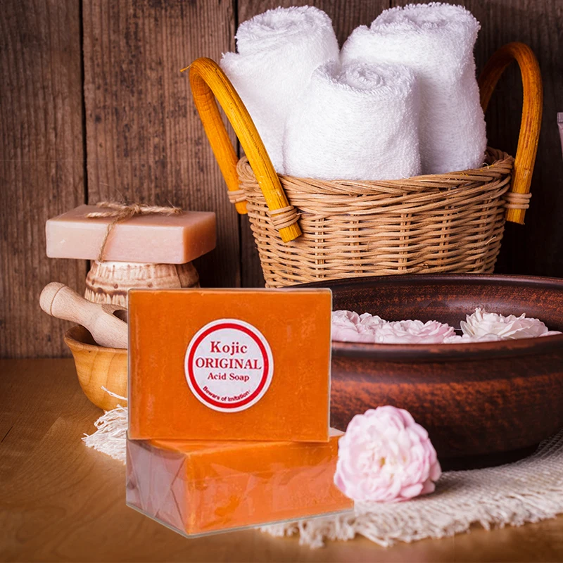 Private label kojic papaya whitening soap for the skin hand made collagen beauty acne soap vegan soap