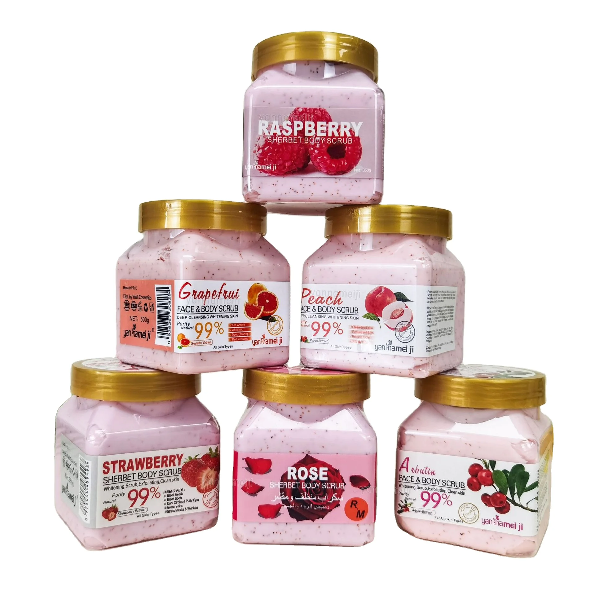 Wholesale own brand rose milk cleansing exfoliating bath salt scrub chicken skin exfoliating whole body bath balm